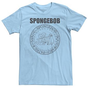 Men's Spongebob And Friends Circle Portrait Logo Tee