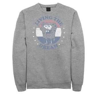 Men's Spongebob Living The Dream Americana Portrait Fleece