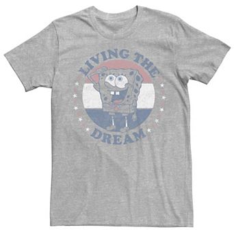 Men's Spongebob Living The Dream Americana Portrait Tee