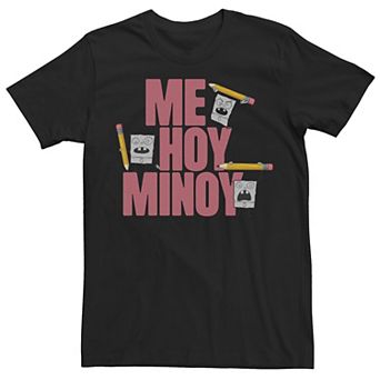 Men's Spongebob Me Hoy Minoy Doodlebob Word Stack Tee