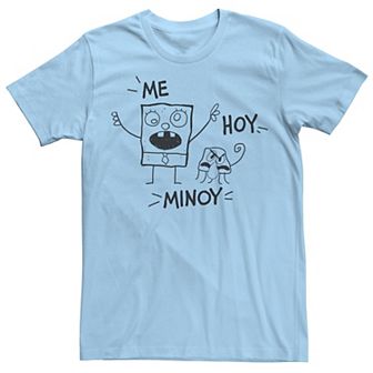 Men's Spongebob Me Hoy Minoy Doodlebob And Doodle Squid Tee