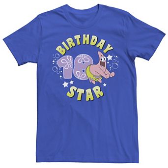 Men's Spongebob Patrick 18th Birthday Star Portrait Tee