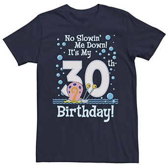 Men's Spongebob Gary 30th Birthday Portrait Tee