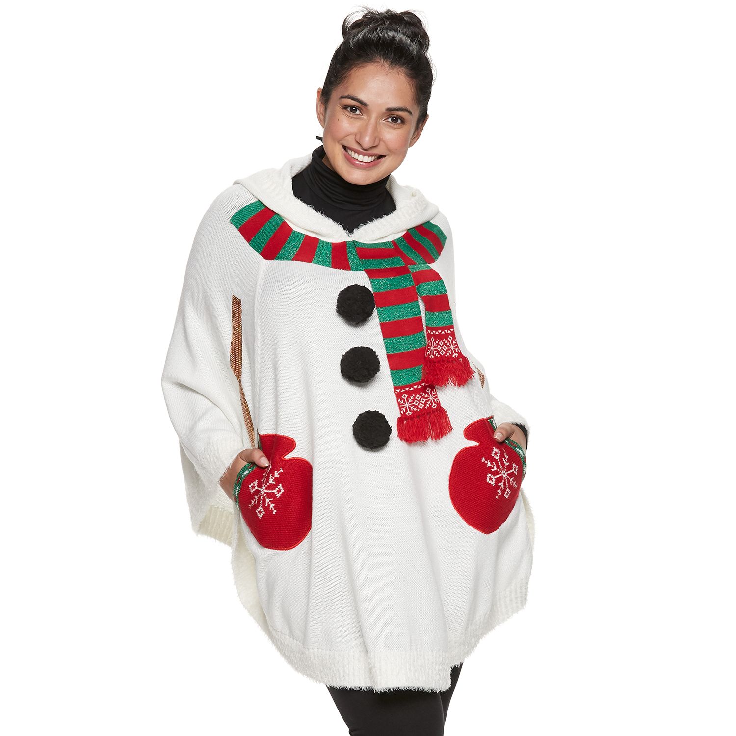 christmas poncho sweater