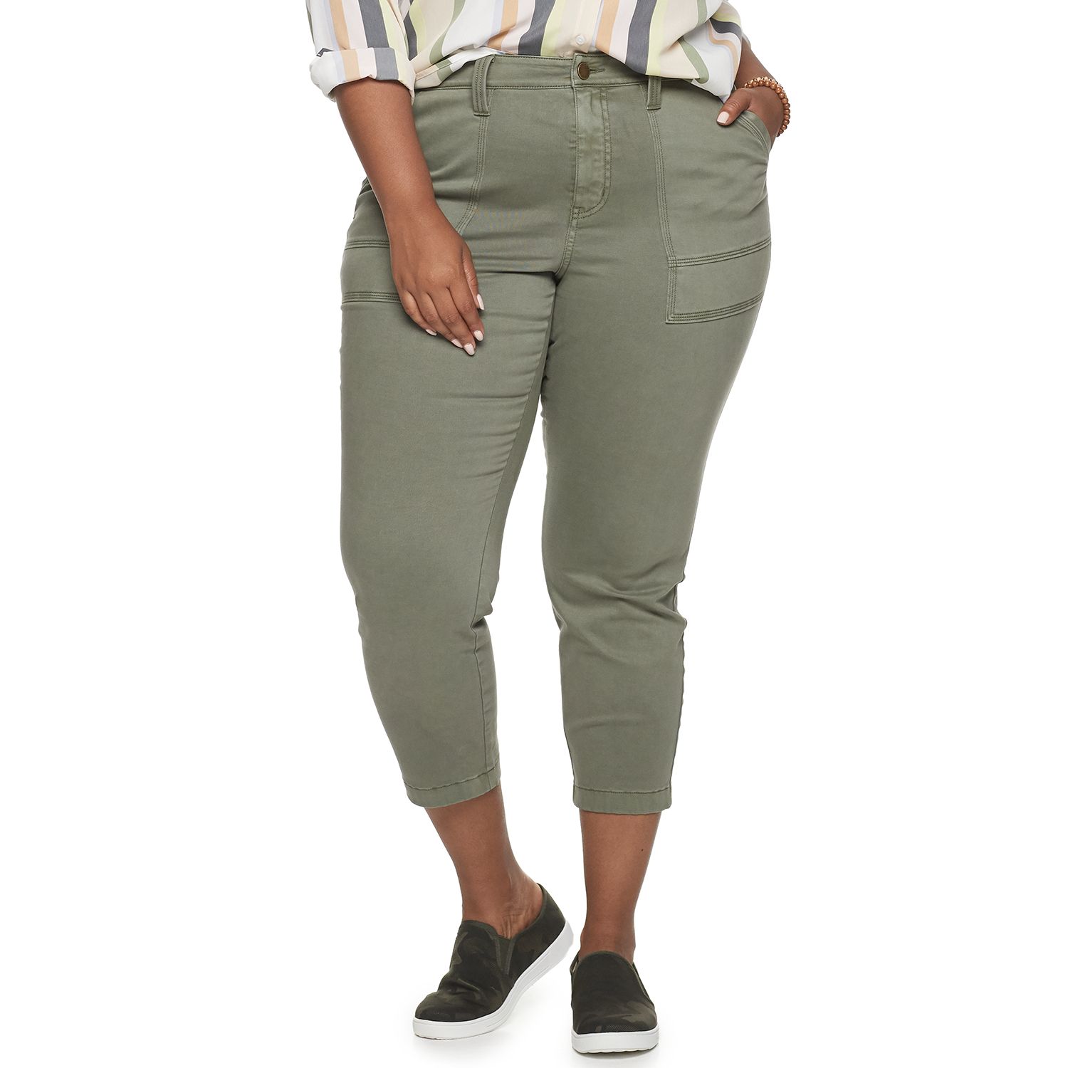 plus size utility pants