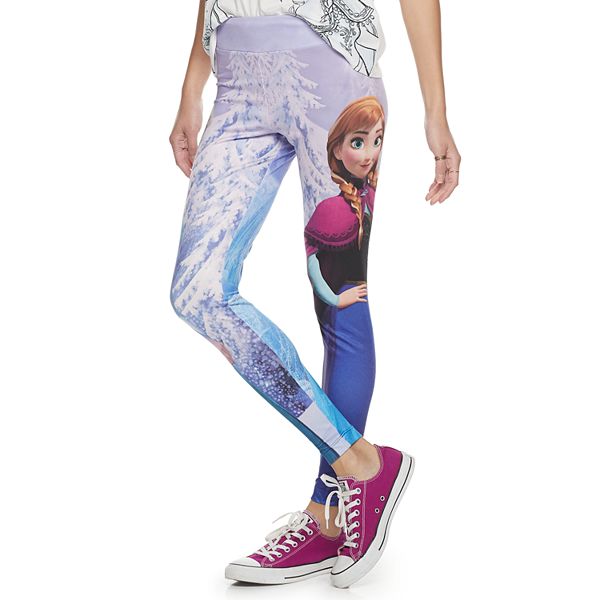 Disney Frozen Elsa Anna Design Ladies Faux Thigh High Tights