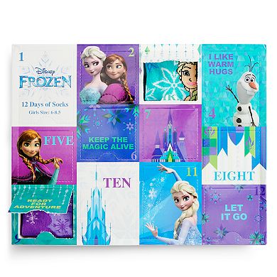 Disney's Frozen 2 Girls 4-6x 12 Days of Socks Advent Calendar Box