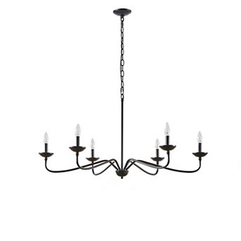 INK+IVY Brighton 6-Light Farmhouse Metal Chandelier