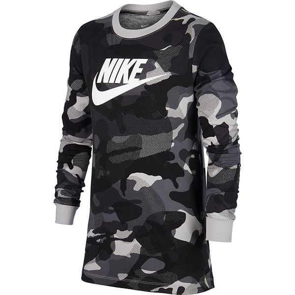 Boys 8 20 Nike Logo Camo Tee