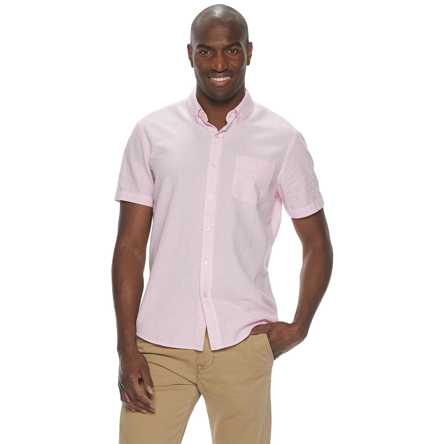 GAGA Men Fashion Button Down Shirts Casual Short Sleeve Cargo Dress Shirt 