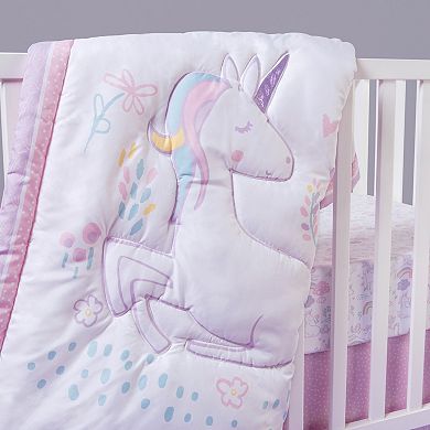 Sammy & Lou Sweet Unicorn 4 Piece Crib Bedding Set