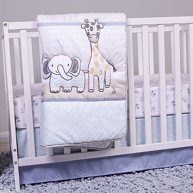 Sammy & Lou Safari Yearbook 4 Piece Crib Bedding Set