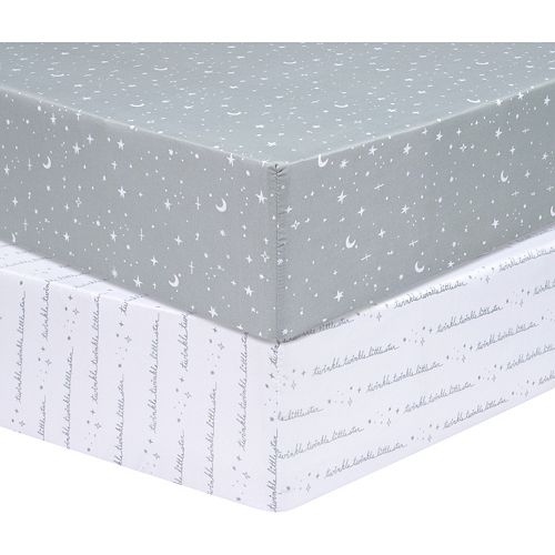 Sammy Lou Celestial 2 Pack Microfiber Fitted Crib Sheet