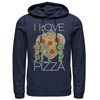 Men's Teenage Mutant Ninja Turtles Pizza Heart Pullover Hoodie