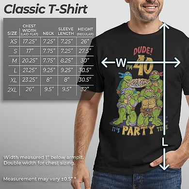 Men's Teenage Mutant Ninja Turtles Dude I'm 40 Tee