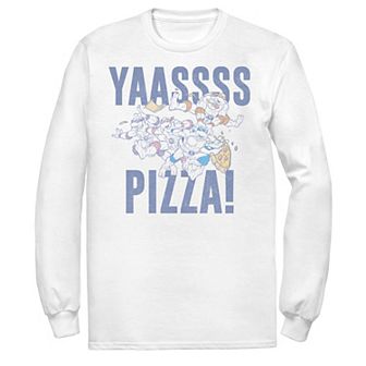 Men's Ninja Turtles Yaaasss Pizza Long Sleeve Tee