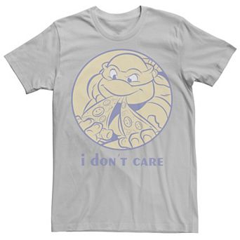 Men's Ninja Turtles I Don't Care Vintage Yellow Portrait Short Sleeve Tee