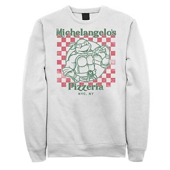 Men's Ninja Turtles Michelangelo's Pizzeria Stamp Fleece
