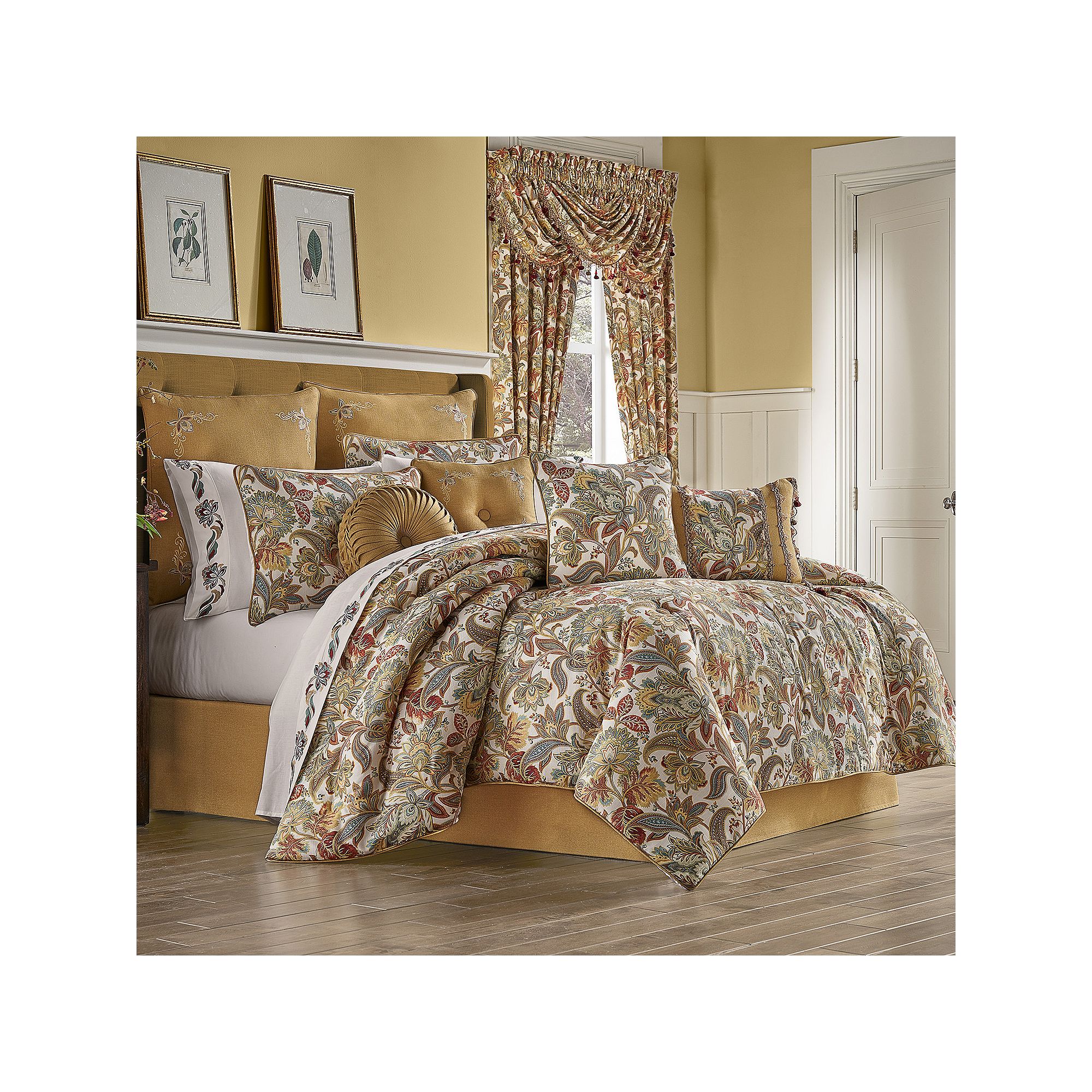 Five Queens Court August Multi Comforter Set or Euro Sham