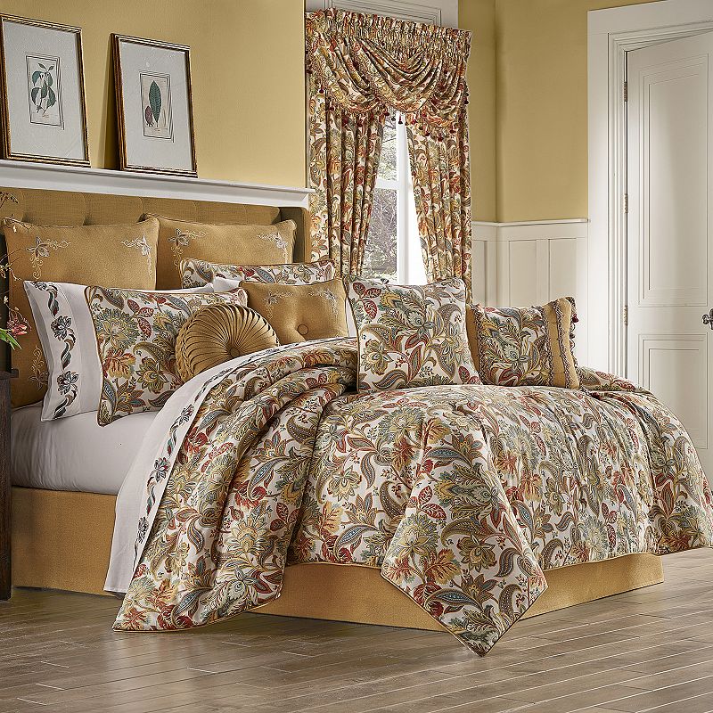 Five Queens Court August Multi Comforter Set or Euro Sham, Multicolor