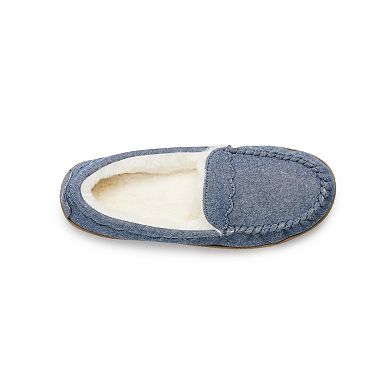 Women's Sonoma Goods For Life Chambray Scalloped Moccasin Slippers