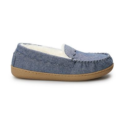Women's Sonoma Goods For Life Chambray Scalloped Moccasin Slippers