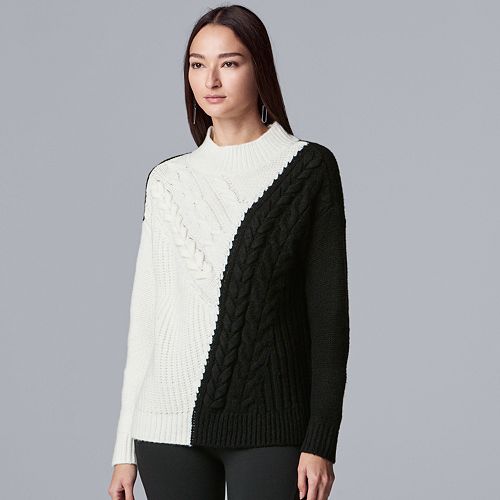 Women's Simply Vera Vera Wang Color Block Sweater