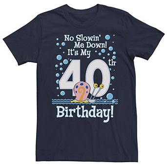 Men's SpongeBob SquarePants Gary 40th Birthday Short Sleeve Tee