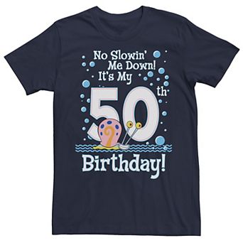 Men's SpongeBob SquarePants Gary 50th Birthday Short Sleeve Tee