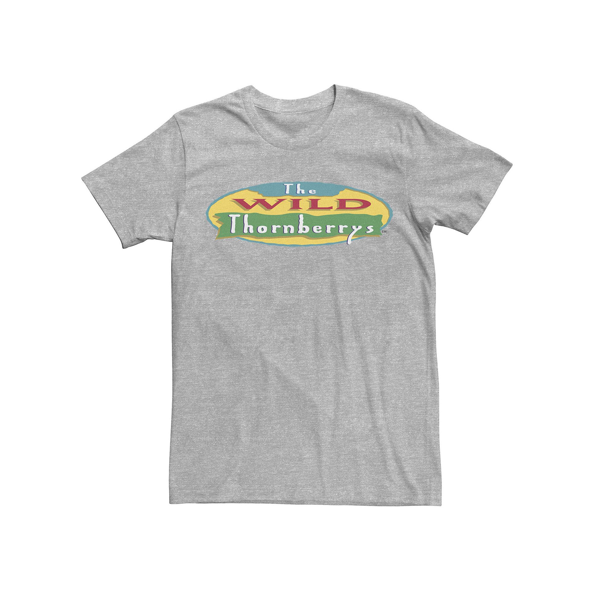 Mens Wild Thornberries Logo Short Sleeve Tee, Size: Small, Athletic Grey