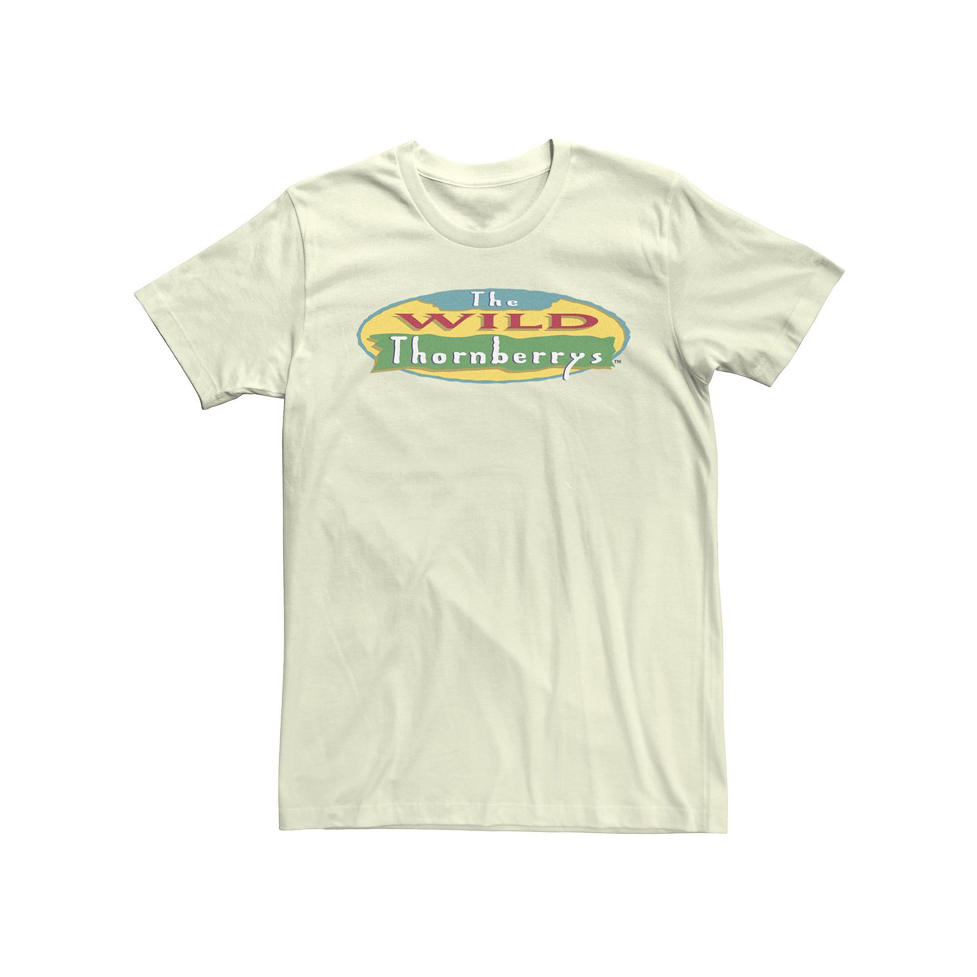 Mens Wild Thornberries Logo Short Sleeve Tee, Size: Medium, Natural