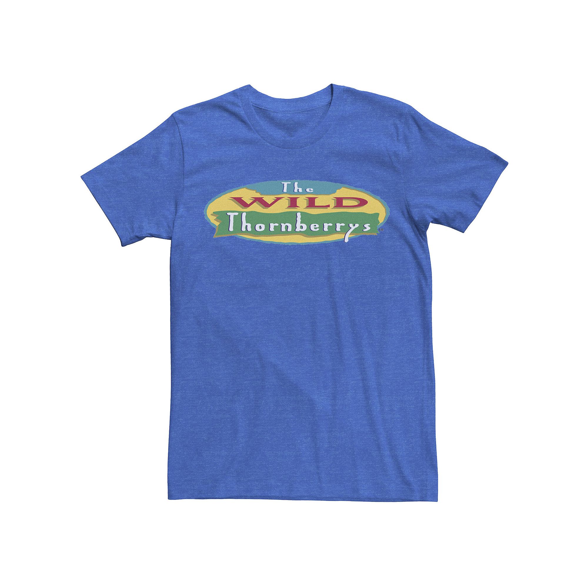 Mens Wild Thornberries Logo Short Sleeve Tee, Size: Small, Royal Grey