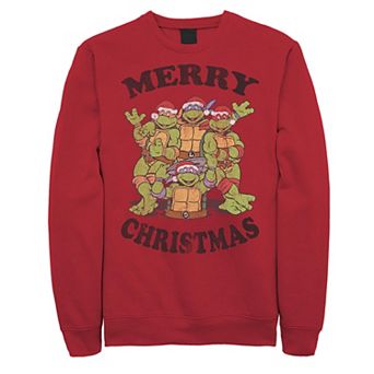 Men's Ninja Turtles Merry Christmas Santa Group Shot Fleece