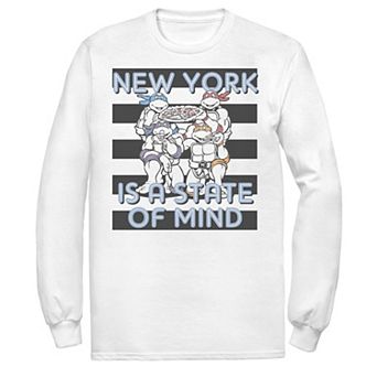 Men's Ninja Turtles New York Is A State Of Mind Striped Long Sleeve Tee
