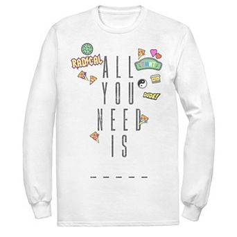 Men's Ninja Turtles All You Need Is Fill The Blank Collage Long Sleeve Tee