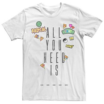 Men's Ninja Turtles All You Need Is Fill The Blank Collage Short Sleeve Tee