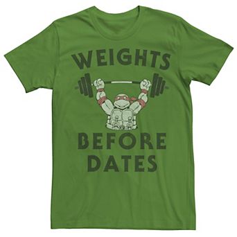 Men's Ninja Turtles Raphael Weights Before Dates Short Sleeve Tee