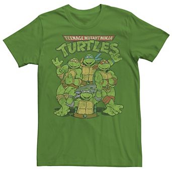 Men's Ninja Turtles Retro Group Shot Short Sleeve Tee