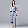 Women's Simply Vera Vera Wang Pajama Tee & Pajama Capri Set
