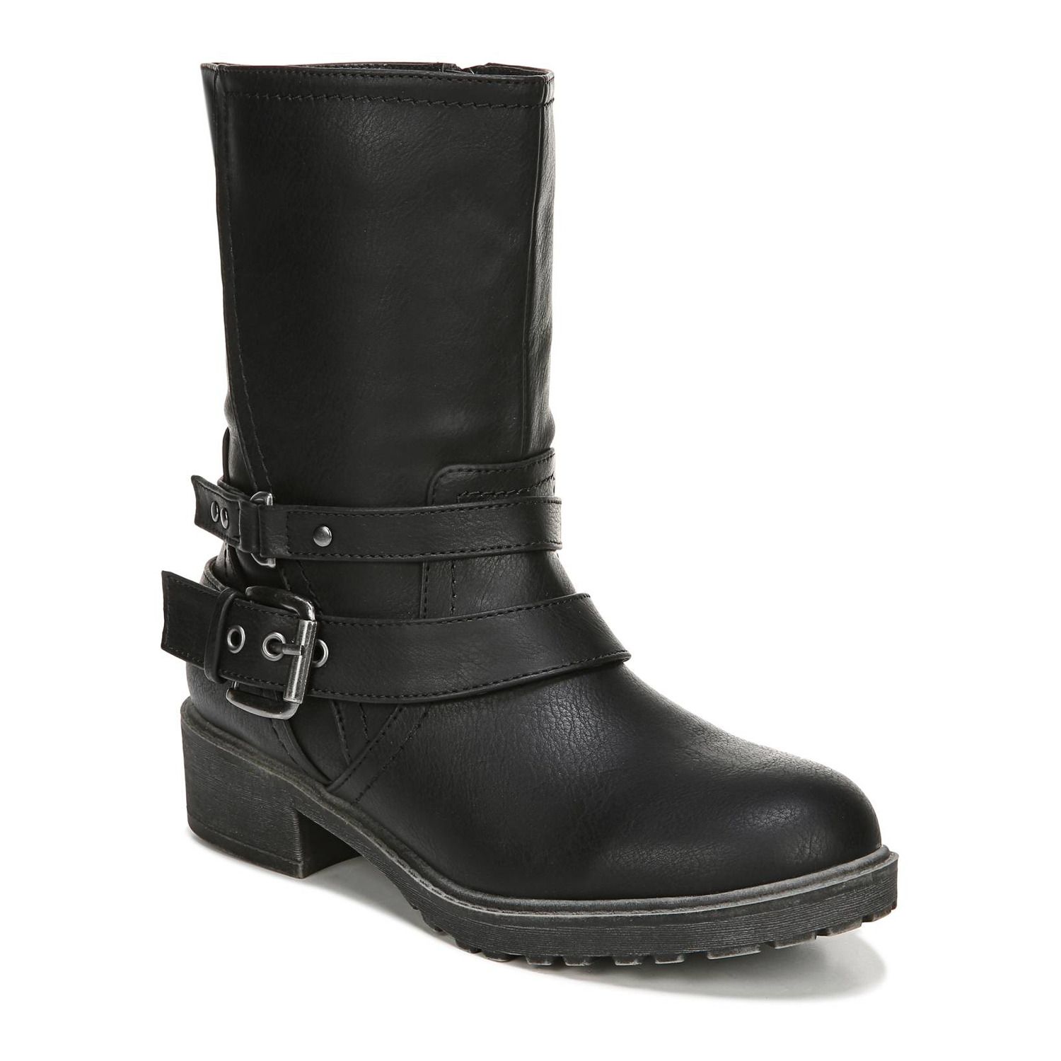 womens leather moto boots