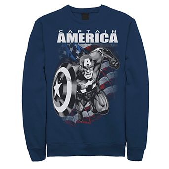 Juniors Marvel Captain America Black And White Portrait Fleece