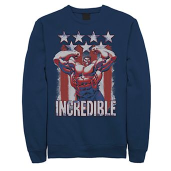 Juniors' Marvel Hulk American Flag Portrait Fleece