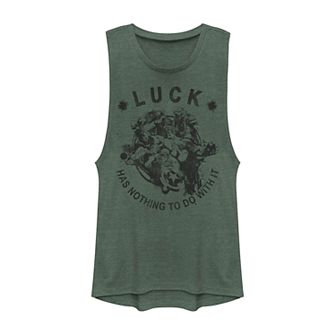 Juniors' Avengers Luck Has Nothing To Do With It Muscle Tank Top
