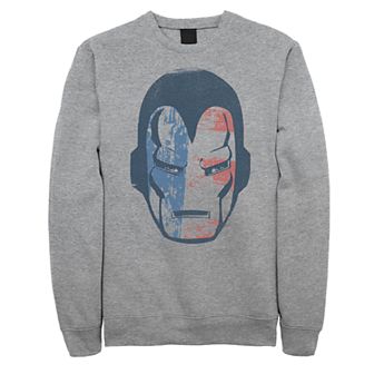 Juniors' Marvel Iron Man American Flag Mask Fill Fleece