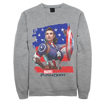 Juniors' Marvel Puzzle Quest Captain America Peggy Fleece