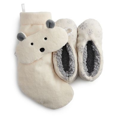 Women's LC Lauren Conrad Stocking, Slipper & Eye Mask Set