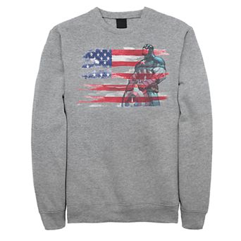 Juniors' Marvel Captain America Painted Flag Portrait Fleece
