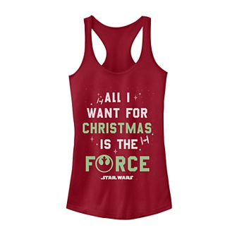 Juniors' Star Wars "All I Want For Christmas Is The Force" Tank Top