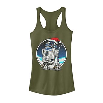 Juniors' Star Wars R2-D2 Santa Hat Christmas Tank Top