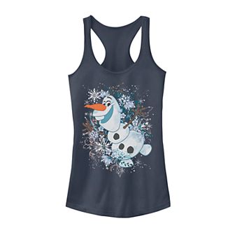 Juniors Frozen Olaf Snowy Portrait Tank Top